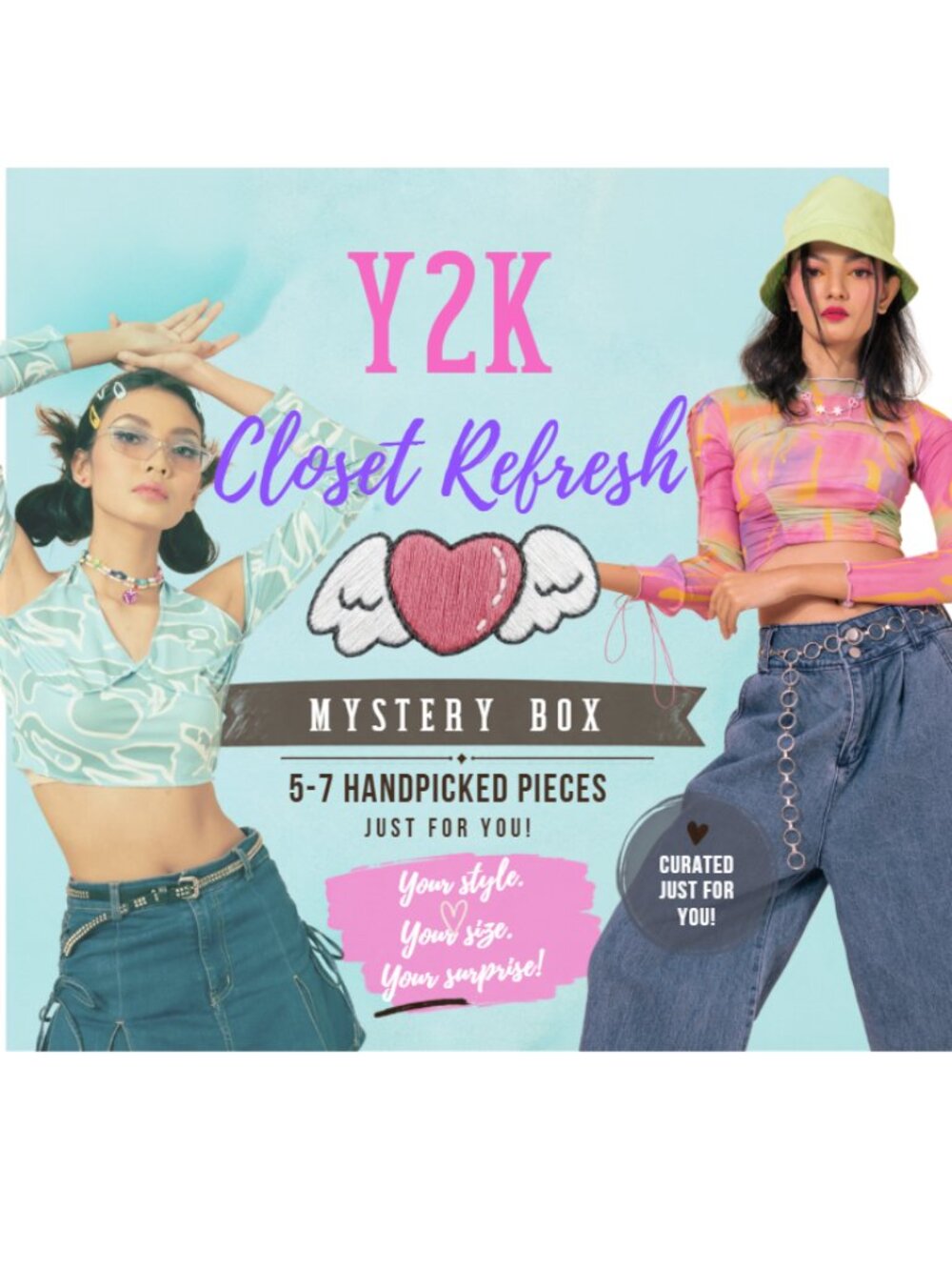 Y2K Closet Refresh Mystery Box 5-7 EUC items perfectly curated for you!